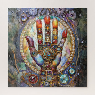 Third Eye Mystic Palm Jigsaw Puzzle