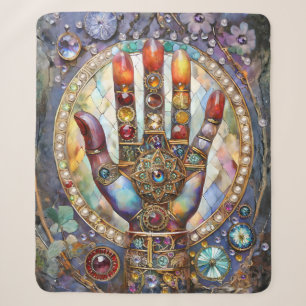 Third Eye Mystic Palm Sherpa Blanket