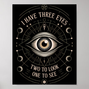 Third Eye Mystic Quote Symbol Gift Sritual Occult Poster