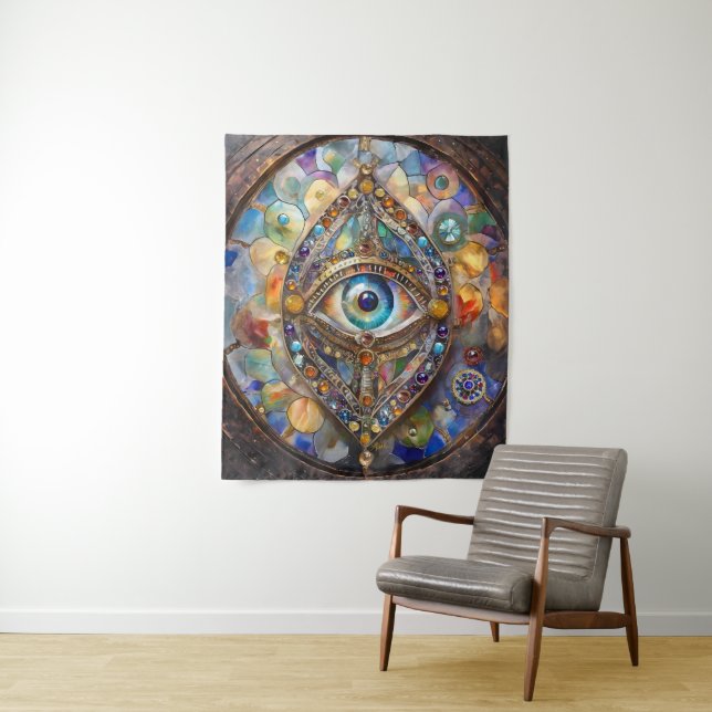 Third Eye on Stained Glass and Bronze Tapestry (In Situ)
