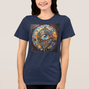 Third Eye on Stained Glass and Bronze Tri-Blend Shirt