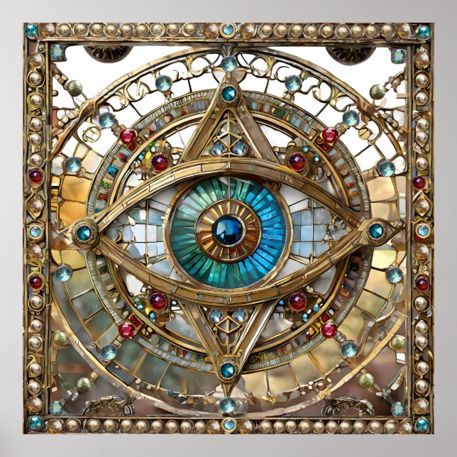 Third Eye Ornate Window Pane Poster (Front)