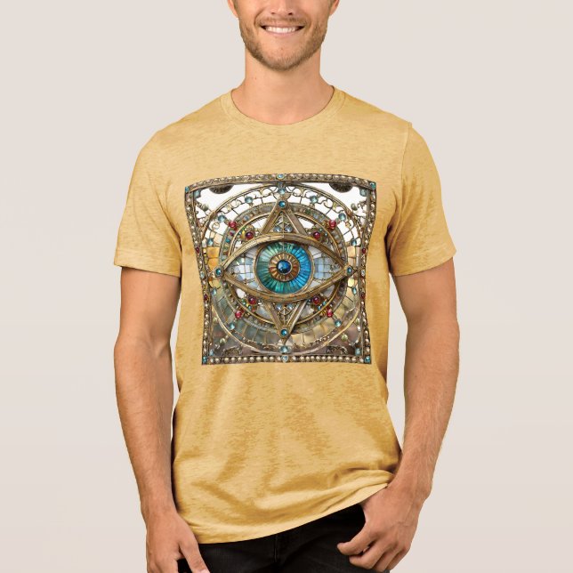 Third Eye Ornate Window Pane Tri-Blend Shirt (Front)