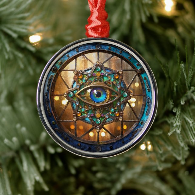 Third Eye Rustic Porthole Window Metal Tree Decoration (Tree)