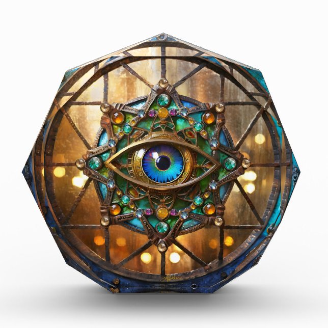 Third Eye Rustic Porthole Window Photo Block (Front)