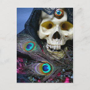 third eye skull postcard