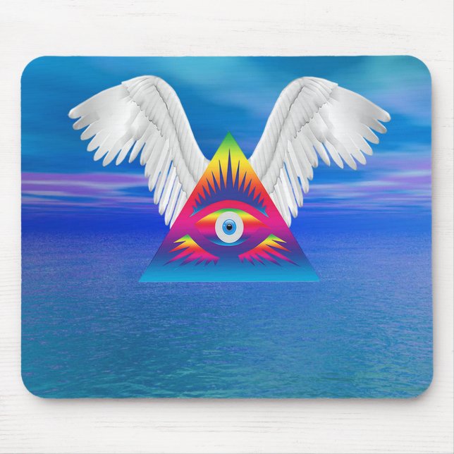 Third Eye with Wings Mouse Mat (Front)