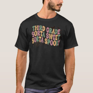 Third Grade 3rd Grade Teacher Student Halloween Cu T-Shirt