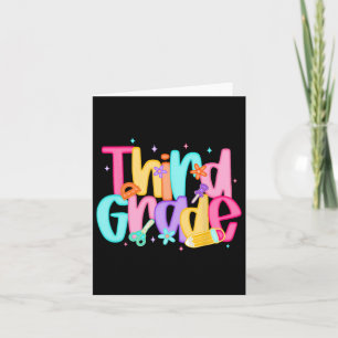 Third Grade Back To School 3rd Grade Squad Teacher Card