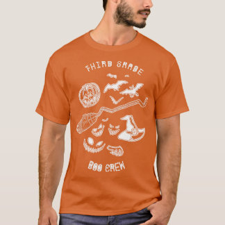 Third Grade Boo Crew Funny Halloween Party Tee Sca