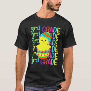 Third Grade Chicken Crack The Eggs Easter Day Boy T-Shirt