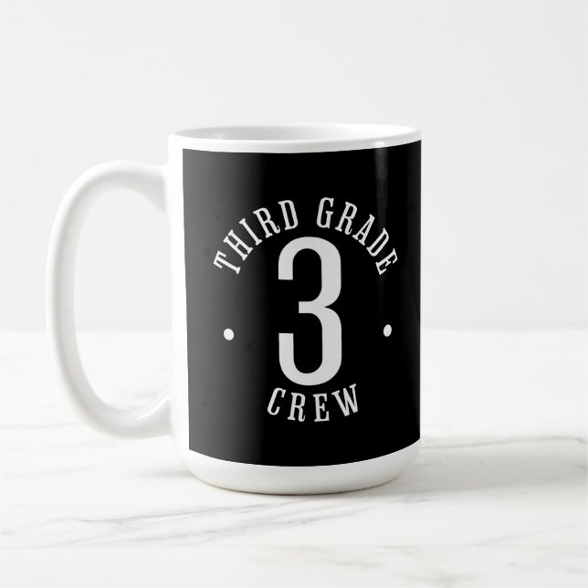 Third Grade Crew 3rd Grade Coffee Mug (Left)