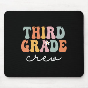 Third Grade Crew Retro Groovy Vintage First Day Of Mouse Mat