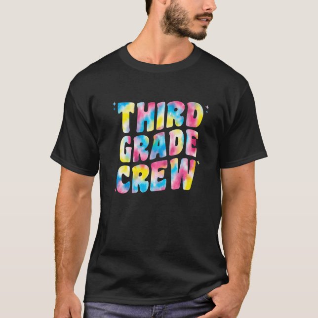 Third Grade Crew Teacher Kids Women Tie Dye 3Rd Gr T-Shirt (Front)