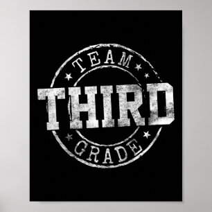 Third Grade Dream Team 3rd Grade First Day Of Scho Poster