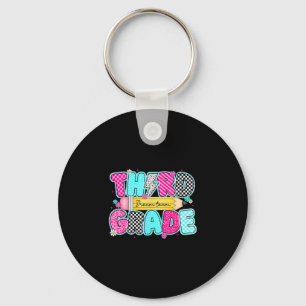 Third grade dream team back to school first day of key ring