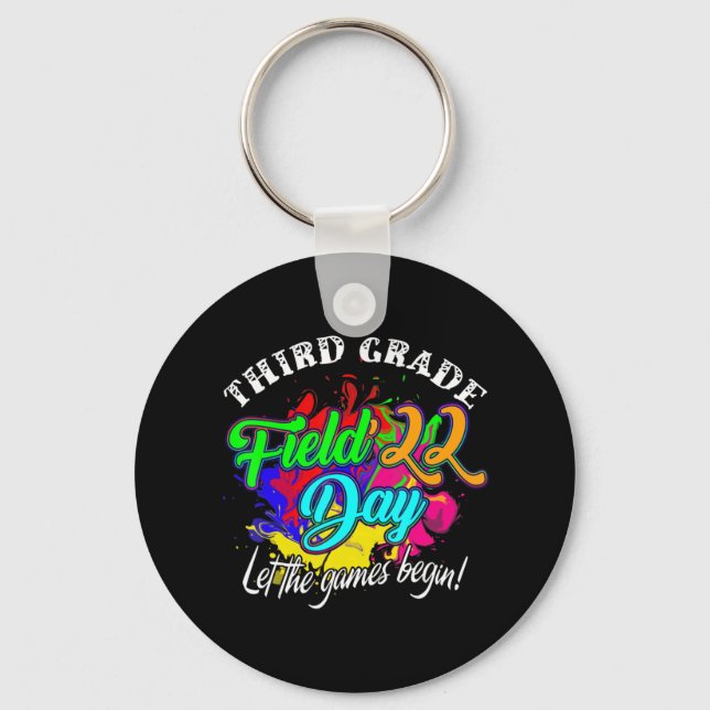 Third Grade Field Day 2022 Let The Games Begin Kid Key Ring (Front)