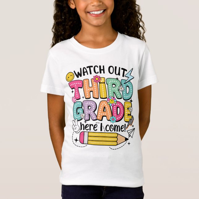Third Grade, Full Speed Ahead! T-Shirt (Front)