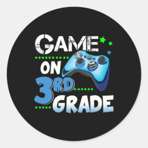 Third Grade Fun Game On 3rd Grade Gift Classic Round Sticker