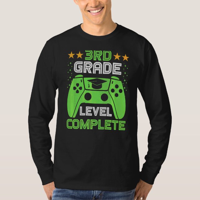 Third Grade Graduation 3rd Grade Level Complete T-Shirt (Front)