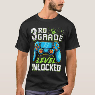 Third Grade Level Unlocked Back To School Video Ga T-Shirt