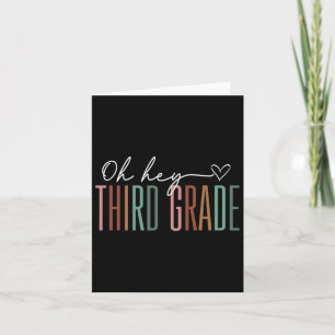 Third Grade Oh Hey Retro Back To School 3rd Grade Card