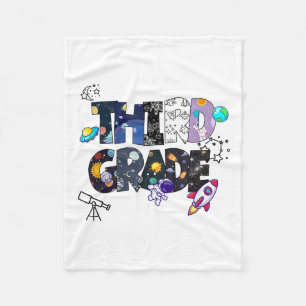 Third Grade Outer Space First Day Of School _1  Fleece Blanket