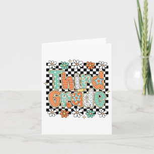 Third Grade Pencil Flower First Days Back To Schoo Card