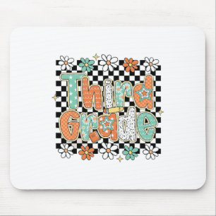 Third Grade Pencil Flower First Days Back To Schoo Mouse Mat