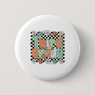 Third Grade Pencil Flower First Days Ck To School 6 Cm Round Badge