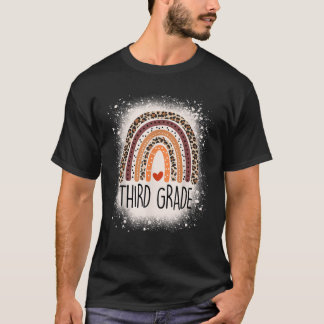 Third Grade Rainbow Bleached 3rd Grade Hello Third T-Shirt