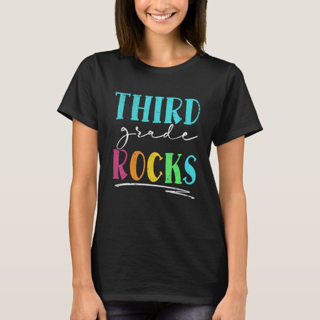 Third Grade Rocks Back To School  Team 3rd Grade T-Shirt (Front)