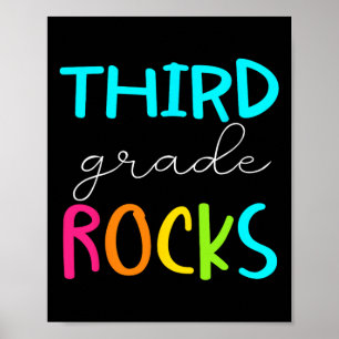 Third Grade Rocks Team 3rd Grade Teacher Poster