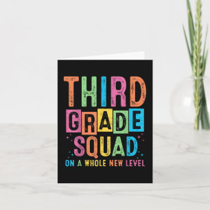 Third Grade Squad On A Whole New Level Gifts Back Card