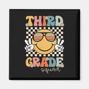 Third Grade Squad Retro Back To School 3rd Grade T Magnet