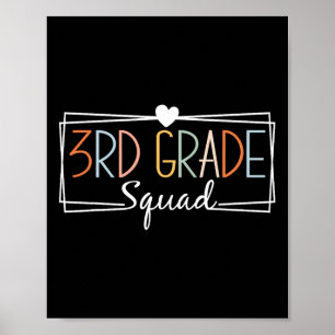 Third Grade Squad Teachers Kids 3rd Grade Byck To  Poster