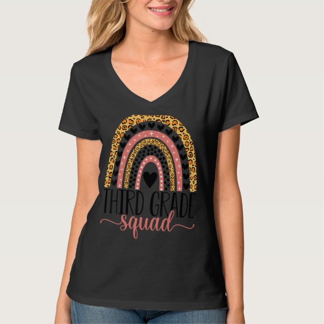 Third Grade Squad Team 3rd Grade Teacher Back To S T-Shirt (Front)