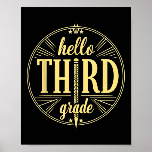 Third Grade Stars School Year Outfit Breezy (1) Poster