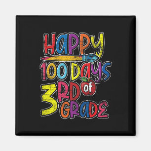 Third Grade Student Kids Gift 100 Days Of School Magnet