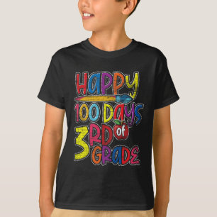 Third Grade Student Kids Gift 100 Days Of School T-Shirt