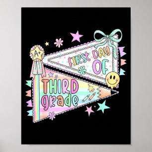 Third grade teacher 3rd grade pennant flag back to poster