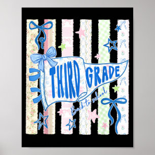 Third grade teacher 3rd grade pennant flag back to poster