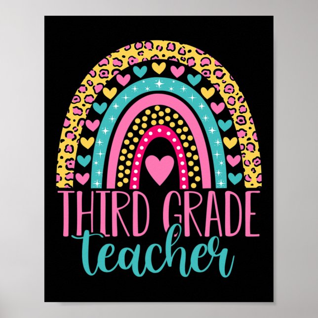 Third Grade Teacher 3rd Grade Teacher Ck To School Poster (Front)