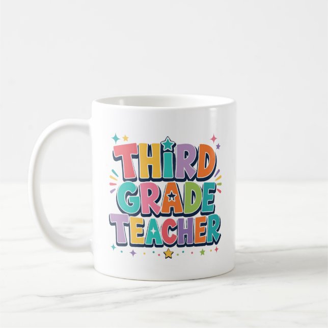 Third Grade Teacher Appreciation Gift Coffee Mug (Left)