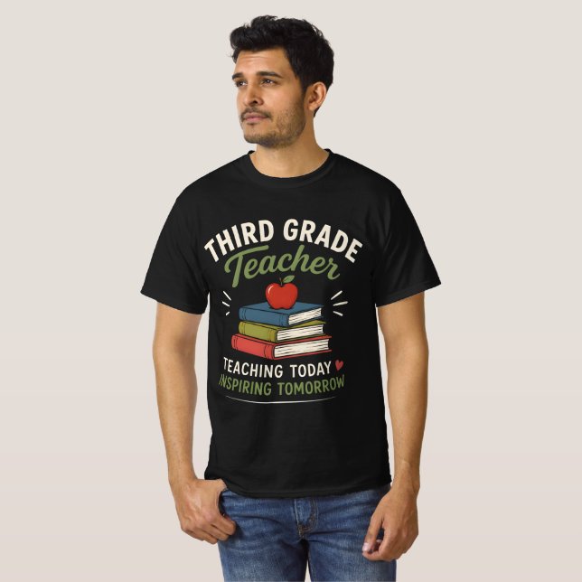 Third Grade Teacher Gift T-Shirt (Front Full)