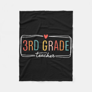 Third Grade Teacher Life 3rd Grade Back To School Fleece Blanket