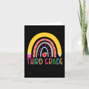 Third Grade Teacher Rainbow Teacher Back To School Card