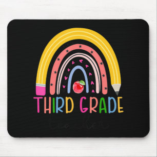 Third Grade Teacher Rainbow Teacher Back To School Mouse Mat