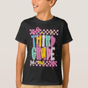 Third Grade Teacher Student Back To School Happy F T-Shirt