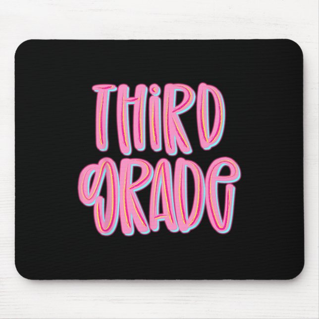 Third Grade Team 3rd Grade Teachers Students Back  Mouse Mat (Front)